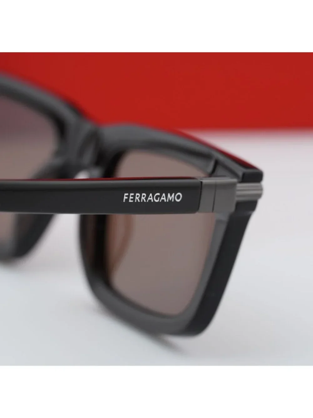 Salvatore Ferragamo SF2015S 210 Rectangle Sunglasses - Brown
